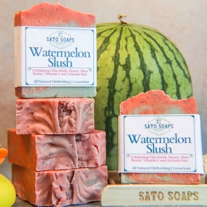 Watermelon Slush Refreshing Exfoliating Soap Bar image 5