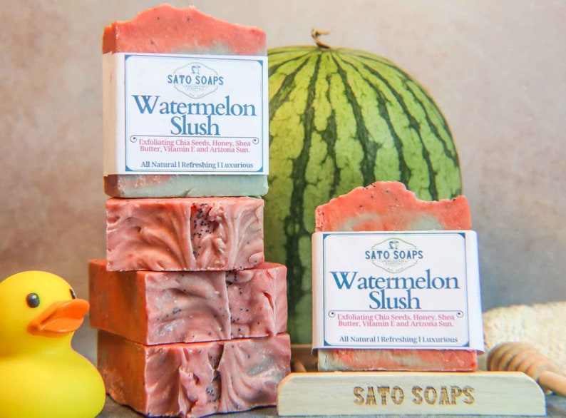 Watermelon Slush Refreshing Exfoliating Soap Bar image 5