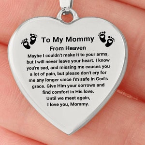 Engraved Miscarriage gift for mom, baby loss gift, miscarriage necklace, pregnancy loss, personalized miscarriage keepsake