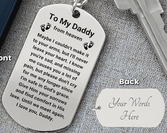 Engraved Miscarriage Necklace, Baby Loss Gift for Dad, Miscarriage keepsake