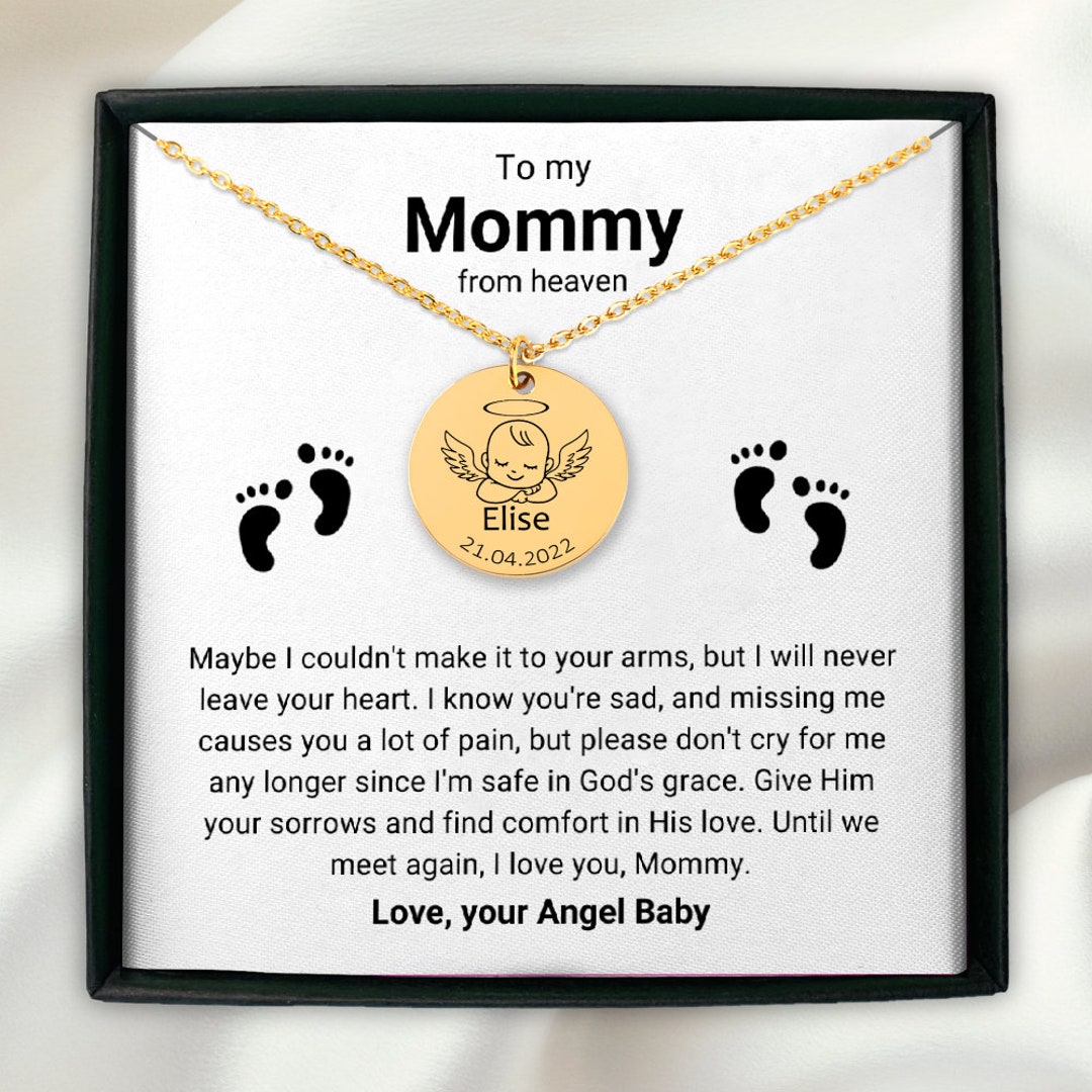 Engraved Baby Loss Keepsake, Baby Loss Gift, Miscarriage Necklace ...