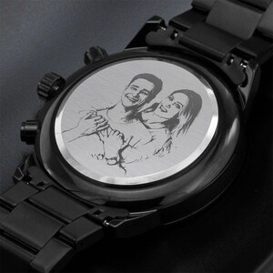 Custom Photo Engraved Watch, personalized gift for him Bild 4