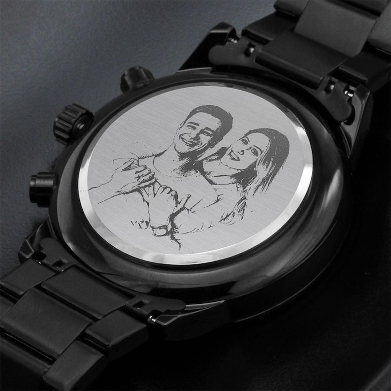 Custom Photo Engraved Watch, personalized gift for him Bild 4