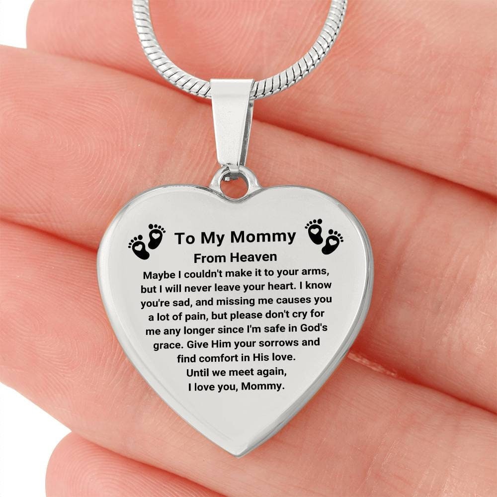 Engraved Miscarriage gift for mom, baby loss gift, miscarriage necklace, pregnancy loss, personalized miscarriage keepsake