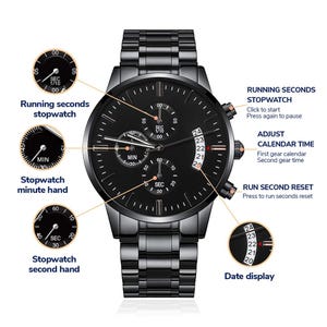 Custom Photo Engraved Watch, personalized gift for him Bild 3