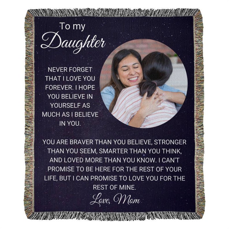 To My Daughter Blanket Heirloom Woven Blanket Personalized Etsy