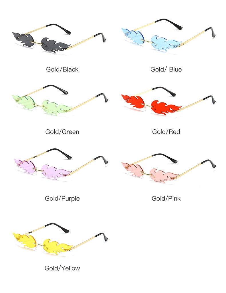 Trendy personality colorful ocean sunglasses /exaggerated tear-shaped…