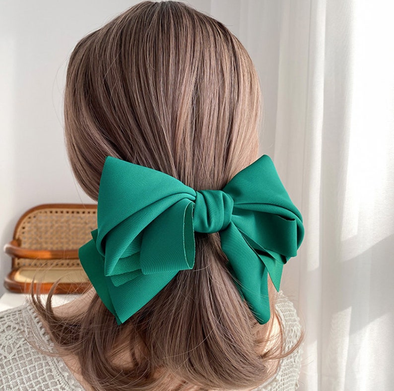 Oversized Bow Hair Clip/vintage Hair Clip/french Bow Hair Etsy