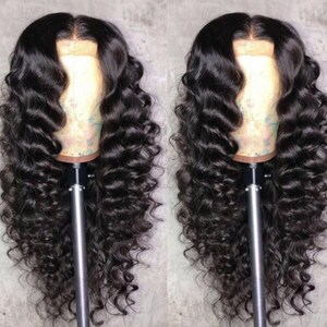 Loose Deep Wave Wig HD Transparent Lace Front Wigs 13x4 HD Lace Frontal Wig