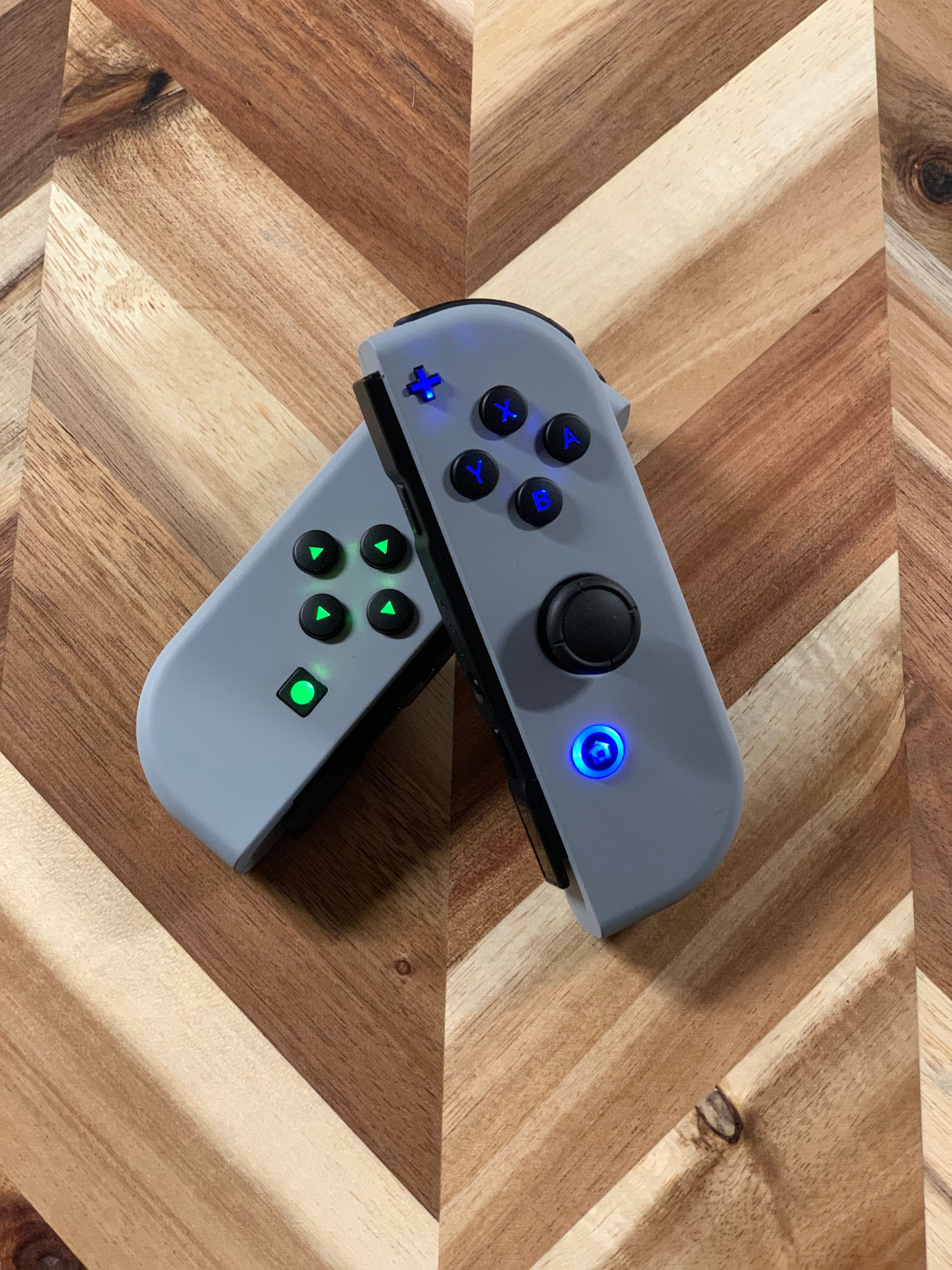 Custom RGB LED Gray Joycons 1 L/R Pair Etsy