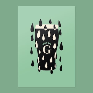Split The G – Minimal Guinness Illustration Wall Art