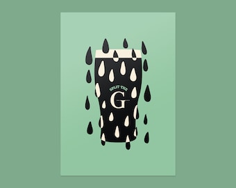 Split The G – Arte de parede com ilustração mínima do Guinness