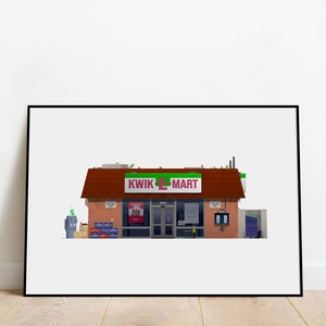 The Kwik-E-Mart Poster Print, The Simpsons Wall Art