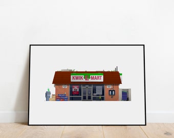 The Kwik-E-Mart Poster Print, The Simpsons Wall Art