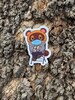 Animal Crossing: Tom 'Bernie' Nook Inauguration Style with Mask 2.03' x 3' Die-Cut Sticker 