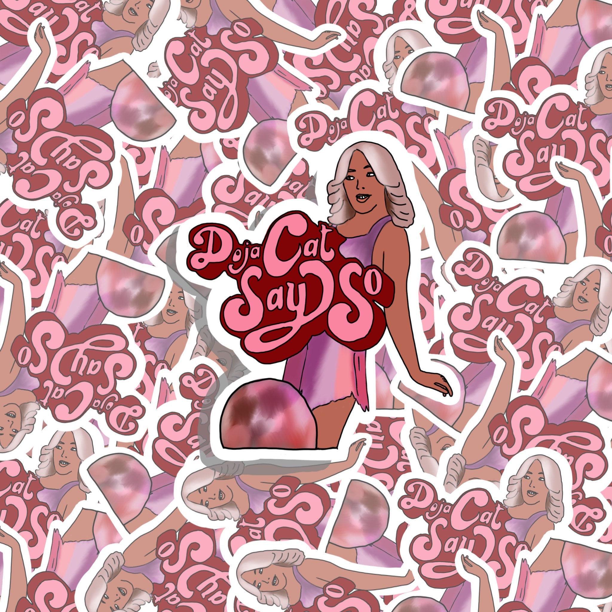 Doja Cat Sticker Pack Etsy