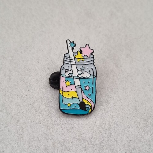 Paint Palette Enamel Pin Etsy