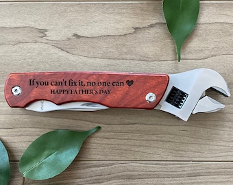 5th Anniversary Wood Gift for Him, Personalized Multi Tool, Custom Tool for Dad, Christmas Gifts, Dad Gift from Daughter,  Groomsmen Gifts