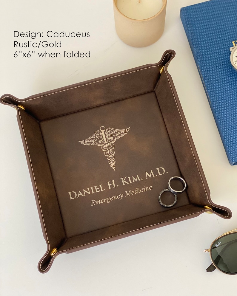 Personalized Leather Tray Engraved Vegan Leather Valet Tray Etsy