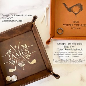 Personalized Catchall Tray, Engraved Vegan Leather Valet Tray, Catch All Tray, Father's Day Gifts, Christmas Gifts for Him, Gifts for Dad image 9