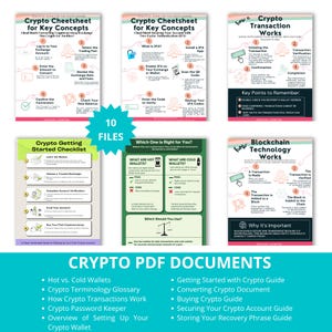 Crypto Document Bundle for Beginners, Essential Guides to Get Started, How Crypto Transactions Work, Crypto Password Keeper, PDF Download