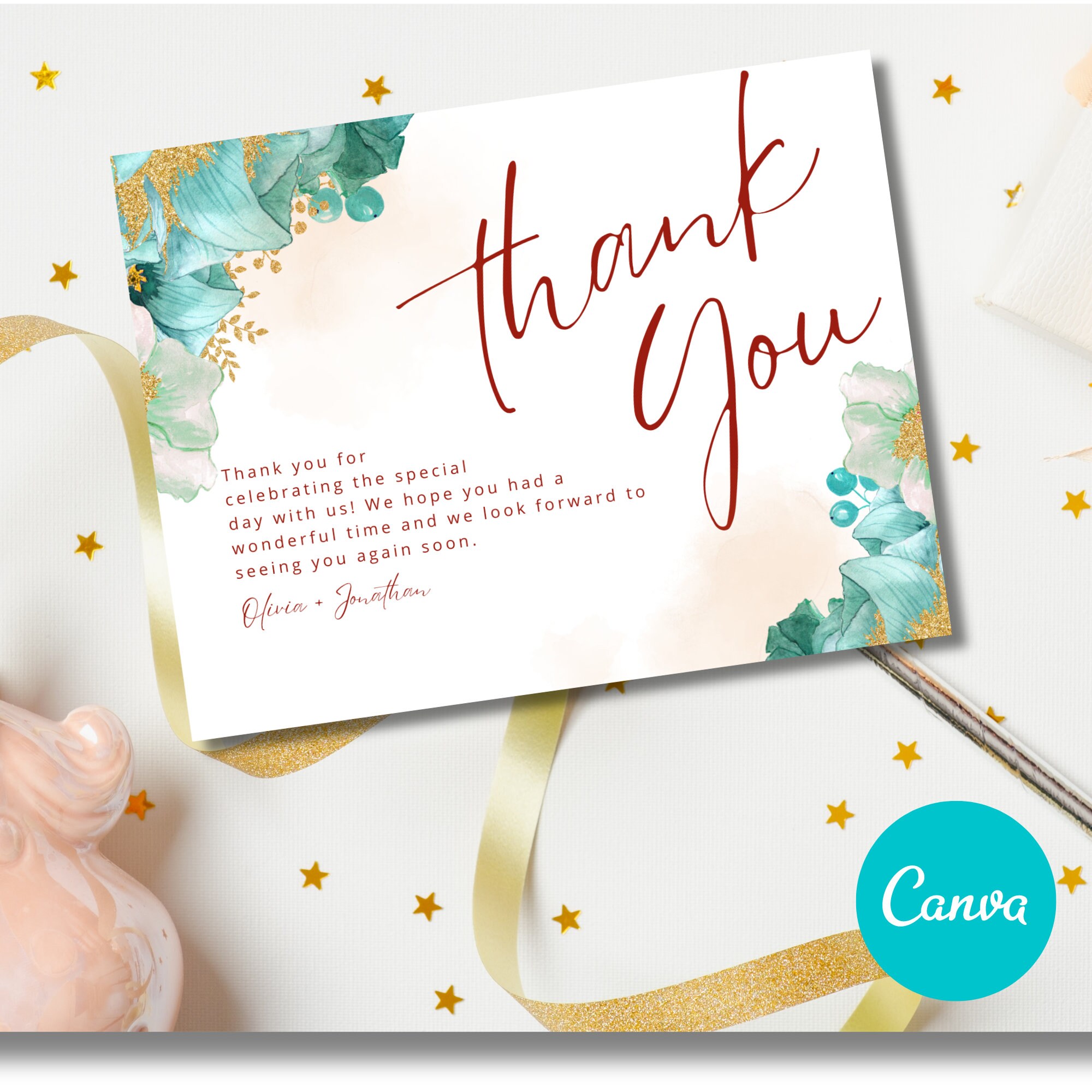 100 pz personalizzata etichette Thank You For Celebrating Custom wedding favor cartellini Kraft
