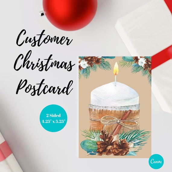 Business Christmas Postcard Business Holiday Postcard Etsy