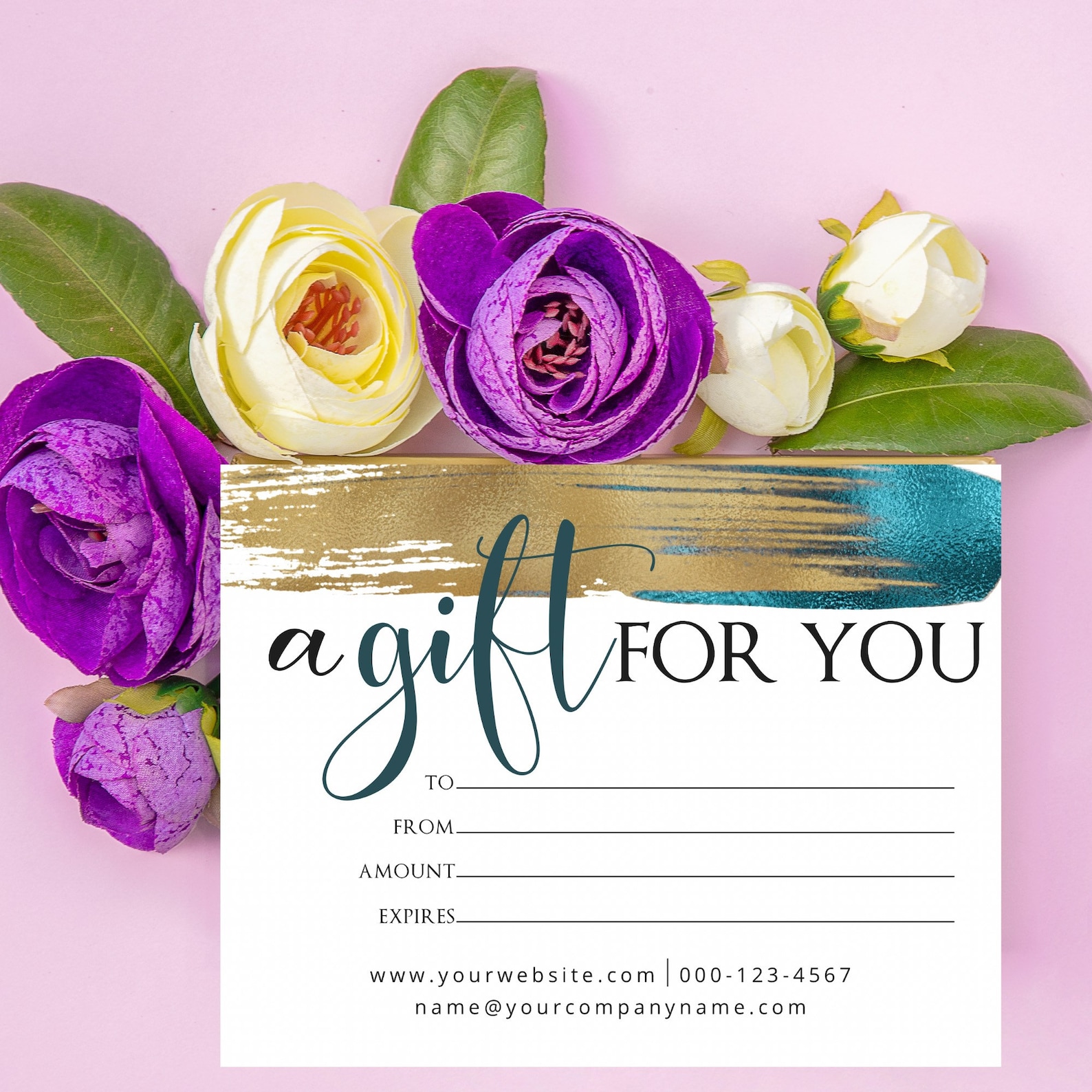 Business Gift Certificate Card CANVA Template A Gift for you Etsy