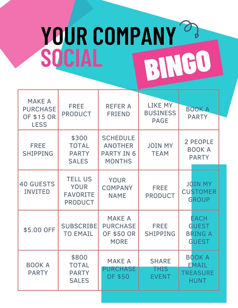 Direct Sale Bingo printable DIGITAL DOWNLOAD in Canva Etsy