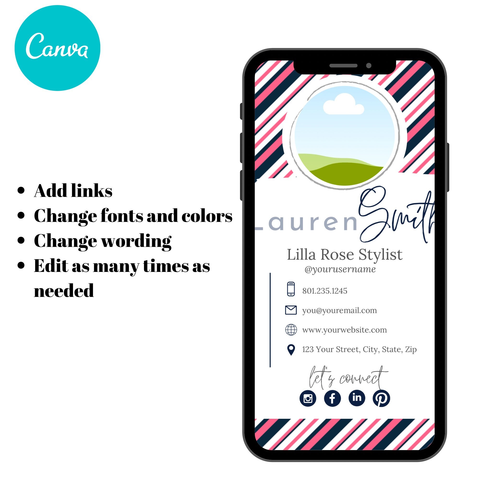 Digital Business Card, Digital Business Card for Direct Sales, Digital