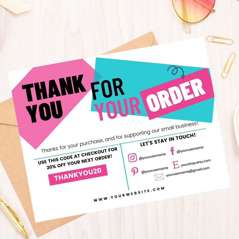 thank-you-card-canva-template-thank-you-for-your-order-cards-etsy