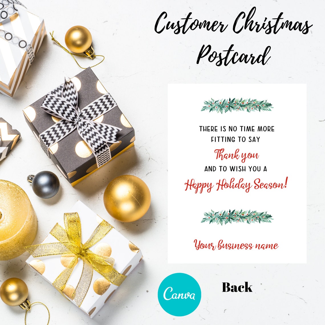 Business Christmas Postcard business holiday Postcard Etsy France