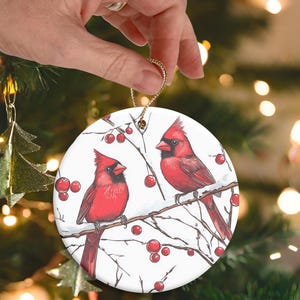 Cardinal Memorial Christmas Ornament | Red Cardinal Ornament | In Memory Holiday Ornament | Remembrance Gift