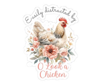 Pegatinas de pollos que te distraen fácilmente / Pegatina de vinilo troquelada