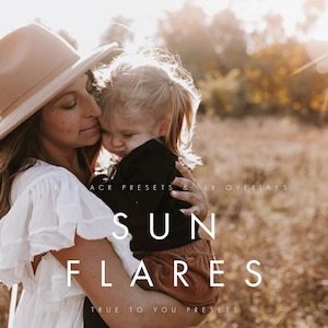 Sun Flare for Lightroom- Sun and Flares -20+ Bonus/ Desktop Sunflare Presets/ Sunflare Overlay/ Lightroom Preset Bundle/ Sun Flare Presets