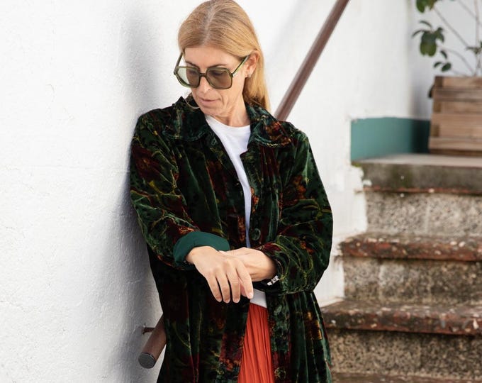 Silk velvet coat