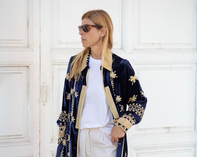 Adana Velvet Long Sleeve Quilted Jacket