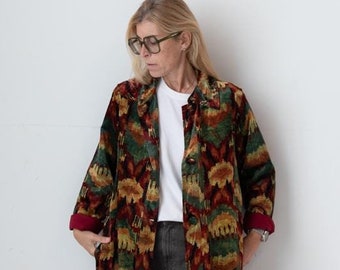 Silk velvet coat