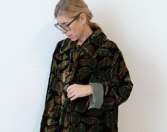 Silk velvet coat
