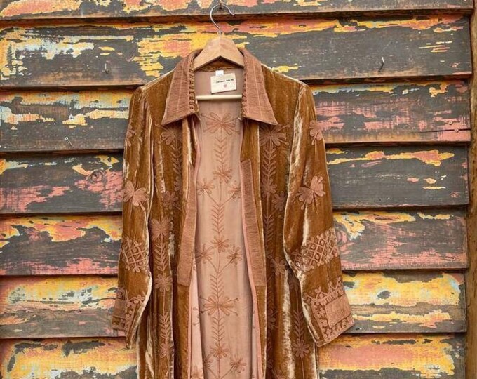 Floral Silk Velvet Kimono