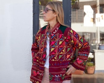 Vintage Kantha Jacke mit Stickerei