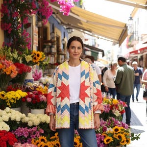 Reversible Patchwork Quilted Jacket