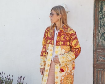 Long Vintage Suzani Jacket