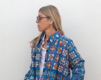 Vintage Kantha Embroiderd Jacket