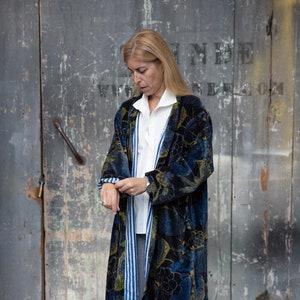 Long Velvet Jacket( Green lining inside ).