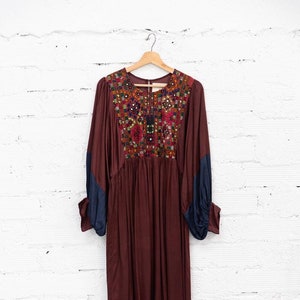 Silk Modal With Vintage Embroidery Dress