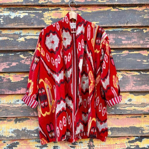 Walk This Way Velvet + Beaded Kimono Jacket