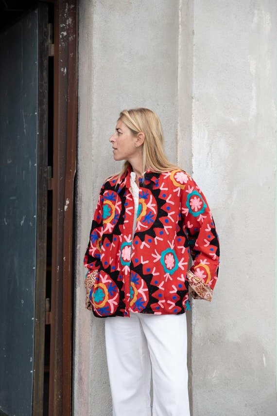 Vintage Kantha Embroiderd Jacket - Etsy
