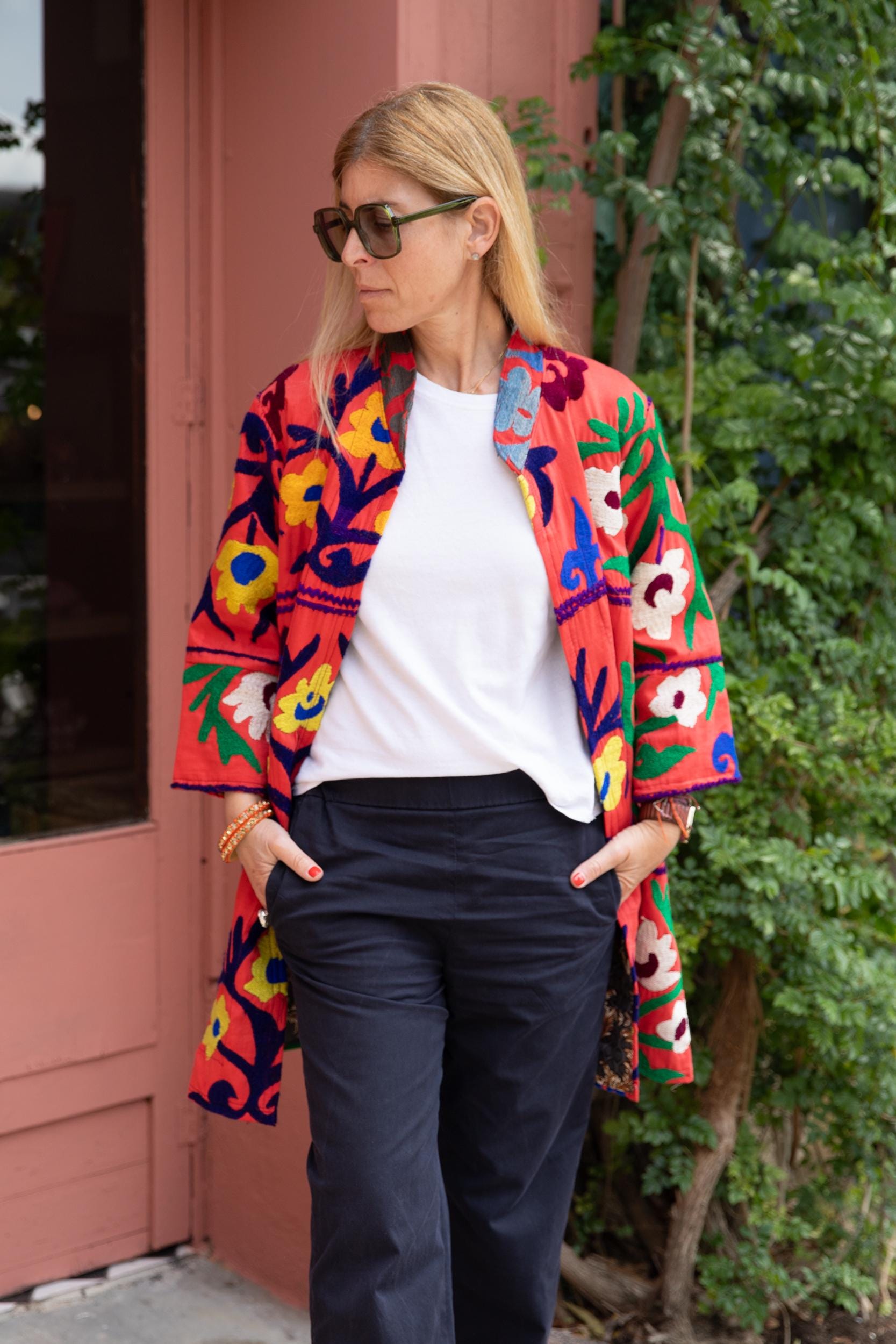 Short Vintage Suzani Jacket