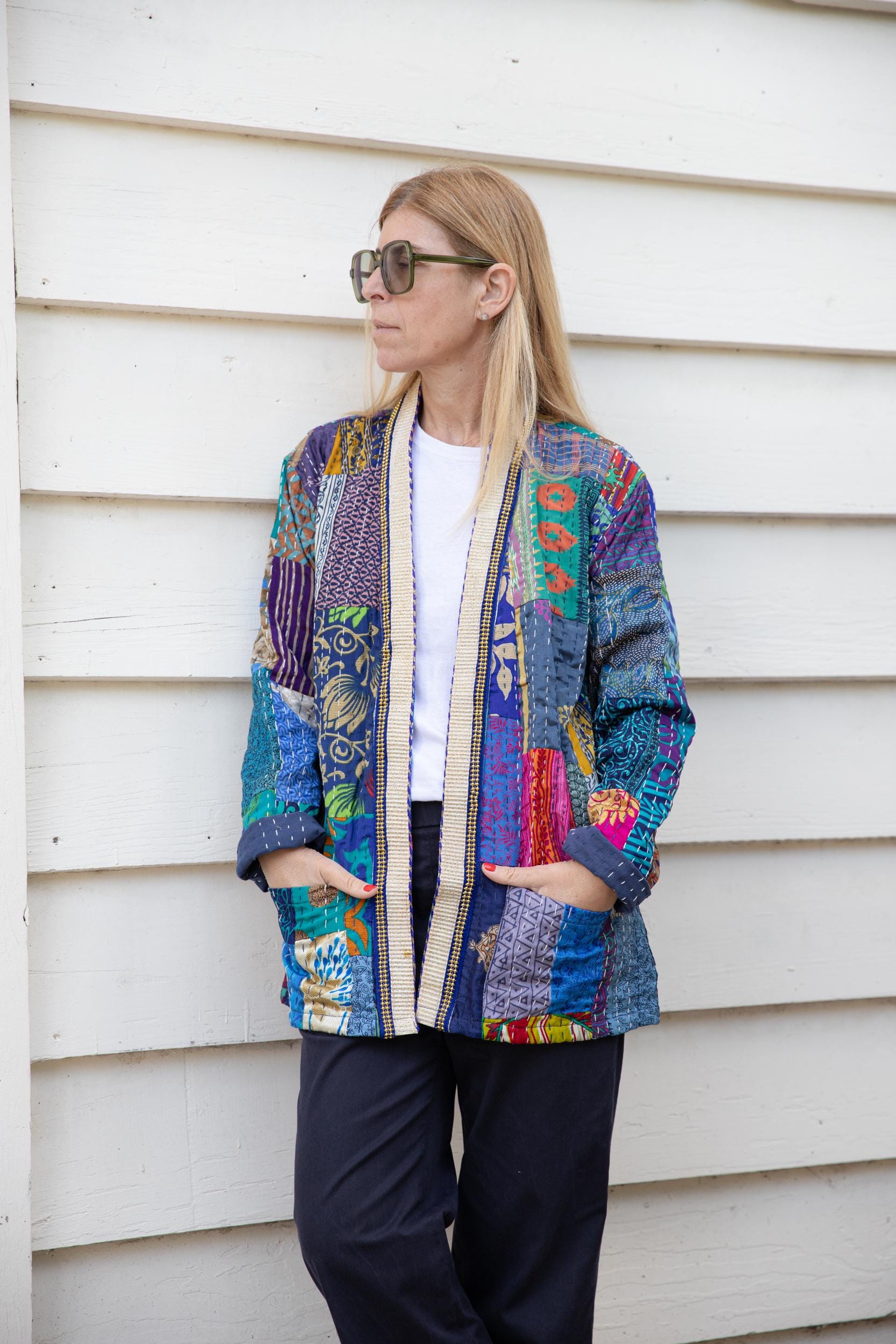 Vintage Kantha Embroiderd Jacket